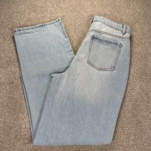 GB Distressed Jeans‎ 7 Light Wash Wide Leg High Rise Ripped Denim crossover